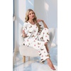 image:imagePrinStory Womens Pajama Sets Short Sleeve Soft Pjs S3XL  2 Piece VNeck Pj Sets for Women with Pockets Comfy Stretchy Pajamas for Sleep Home Travel Maternity NursingFpdachshund Bow