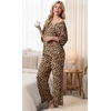 image:imagePrinStory Womens Pajama Sets Short Sleeve Soft Pjs S3XL  2 Piece VNeck Pj Sets for Women with Pockets Comfy Stretchy Pajamas for Sleep Home Travel Maternity NursingFpapricot Ld Print