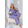 image:imagePrinStory Womens Pajama Sets Short Sleeve Soft Pjs S3XL  2 Piece VNeck Pj Sets for Women with Pockets Comfy Stretchy Pajamas for Sleep Home Travel Maternity NursingFpblue Gold Spot