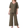 image:imagePrinStory Womens Pajama Sets Short Sleeve Soft Pjs S3XL  2 Piece VNeck Pj Sets for Women with Pockets Comfy Stretchy Pajamas for Sleep Home Travel Maternity NursingFpld Khaki