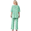 image:imagePrinStory Womens Pajama Sets Short Sleeve Soft Pjs S3XL  2 Piece VNeck Pj Sets for Women with Pockets Comfy Stretchy Pajamas for Sleep Home Travel Maternity NursingFpgreen Butterfly
