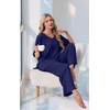 image:imagePrinStory Womens Pajama Sets Short Sleeve Soft Pjs S3XL  2 Piece VNeck Pj Sets for Women with Pockets Comfy Stretchy Pajamas for Sleep Home Travel Maternity NursingNavy Blue
