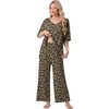 image:imagePrinStory Womens Pajama Sets Short Sleeve Soft Pjs S3XL  2 Piece VNeck Pj Sets for Women with Pockets Comfy Stretchy Pajamas for Sleep Home Travel Maternity NursingFpld Khaki
