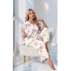 image:imagePrinStory Womens Pajama Sets Short Sleeve Soft Pjs S3XL  2 Piece VNeck Pj Sets for Women with Pockets Comfy Stretchy Pajamas for Sleep Home Travel Maternity NursingFpwhite Morning Glory