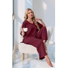 image:imagePrinStory Womens Pajama Sets Short Sleeve Soft Pjs S3XL  2 Piece VNeck Pj Sets for Women with Pockets Comfy Stretchy Pajamas for Sleep Home Travel Maternity NursingWine Red