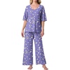 image:imagePrinStory Womens Pajama Sets Short Sleeve Soft Pjs S3XL  2 Piece VNeck Pj Sets for Women with Pockets Comfy Stretchy Pajamas for Sleep Home Travel Maternity NursingFpblue Gold Spot