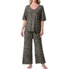 image:imagePrinStory Womens Pajama Sets Short Sleeve Soft Pjs S3XL  2 Piece VNeck Pj Sets for Women with Pockets Comfy Stretchy Pajamas for Sleep Home Travel Maternity NursingFpgray Ld Print