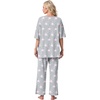 image:imagePrinStory Womens Pajama Sets Short Sleeve Soft Pjs S3XL  2 Piece VNeck Pj Sets for Women with Pockets Comfy Stretchy Pajamas for Sleep Home Travel Maternity NursingFppink Star