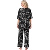 image:imagePrinStory Womens Pajama Sets Short Sleeve Soft Pjs S3XL  2 Piece VNeck Pj Sets for Women with Pockets Comfy Stretchy Pajamas for Sleep Home Travel Maternity NursingFpblack White Carving
