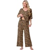 image:imagePrinStory Womens Pajama Sets Short Sleeve Soft Pjs S3XL  2 Piece VNeck Pj Sets for Women with Pockets Comfy Stretchy Pajamas for Sleep Home Travel Maternity NursingFpapricot Ld Print