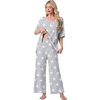 image:imagePrinStory Womens Pajama Sets Short Sleeve Soft Pjs S3XL  2 Piece VNeck Pj Sets for Women with Pockets Comfy Stretchy Pajamas for Sleep Home Travel Maternity NursingFppink Star