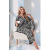 image:imagePrinStory Womens Pajama Sets Short Sleeve Soft Pjs S3XL  2 Piece VNeck Pj Sets for Women with Pockets Comfy Stretchy Pajamas for Sleep Home Travel Maternity NursingFpblack Tree Grain