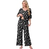 image:imagePrinStory Womens Pajama Sets Short Sleeve Soft Pjs S3XL  2 Piece VNeck Pj Sets for Women with Pockets Comfy Stretchy Pajamas for Sleep Home Travel Maternity NursingFpblack Draw Heart