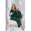 image:imagePrinStory Womens Pajama Sets Short Sleeve Soft Pjs S3XL  2 Piece VNeck Pj Sets for Women with Pockets Comfy Stretchy Pajamas for Sleep Home Travel Maternity NursingDark Green