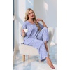 image:imagePrinStory Womens Pajama Sets Short Sleeve Soft Pjs S3XL  2 Piece VNeck Pj Sets for Women with Pockets Comfy Stretchy Pajamas for Sleep Home Travel Maternity NursingFpspot Blue