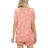 image:imagePrinStory Womens Pajama Sets Soft Pjs Set Lounge Set with Pockets S2XL  Short Sleeve Top and Shorts Set Breathable and Stretchy Fabric Ruffle ShortsSummer SleepwearFporange Sunflower