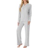 image:imagePrinStory Womens Pajama Sets Winter Long Sleeve Pjs 2 Piece Lounge Set  Long Sleeve Top and Pants with Pockets Warmth Stretchy and Butterysoft Fabric Winter Pajamas Warm SleepwearLight Gray