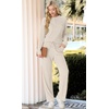 image:imagePrinStory Womens Pajama Sets Winter Long Sleeve Pjs 2 Piece Lounge Set  Long Sleeve Top and Pants with Pockets Warmth Stretchy and Butterysoft Fabric Winter Pajamas Warm SleepwearApricot