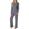 image:imagePrinStory Womens Pajama Sets Winter Long Sleeve Pjs 2 Piece Lounge Set  Long Sleeve Top and Pants with Pockets Warmth Stretchy and Butterysoft Fabric Winter Pajamas Warm SleepwearGray