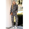 image:imagePrinStory Womens Pajama Sets Winter Long Sleeve Pjs 2 Piece Lounge Set  Long Sleeve Top and Pants with Pockets Warmth Stretchy and Butterysoft Fabric Winter Pajamas Warm SleepwearFpblack W Butterfly