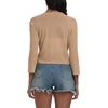 image:imagePrinStory Womens Tie Front Shrug 34 Sleeve Bolero Cardigan Lightweight Summer Casual Short Shawl Top S4XL18 Mocha Brown