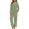 image:imagePrinStory Flannel Pajamas for Women Set Winter Fleece Pjs Sets S2XL  Fluffy Pajama Set with Pockets Warm Flannel Fabric 2 Piece Lounge Sets Soft SleepwearFpgreen Sheep