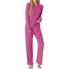 image:imagePrinStory Womens Pajama Sets Winter Long Sleeve Pjs 2 Piece Lounge Set  Long Sleeve Top and Pants with Pockets Warmth Stretchy and Butterysoft Fabric Winter Pajamas Warm SleepwearRose Red