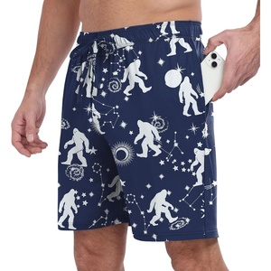 image:imagePrinStory Mens Pajama Shorts Soft Sleep Shorts Pj Bottoms with Pockets  Elastic Waist Drawstring LightweightBreathable and Stretchy Fabric Button FlyFpblue Ape Man