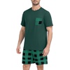 image:imagePrinStory Couples Pajamas Set Shirts and Shorts Summer Comfy Lounge Family  Machine WashablePocketsDrawstringStretch FabricGentle On SkinCouplesGiftRelaxed FitSolidSleepwearLoungewearS4XLFp Green Plaid