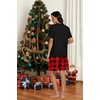 image:imagePrinStory Couples Pajamas Set Shirts and Shorts Summer Comfy Lounge Family  Machine WashablePocketsDrawstringStretch FabricGentle On SkinCouplesGiftRelaxed FitSolidSleepwearLoungewearS4XLRed Grid