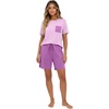 image:imagePrinStory Couples Pajamas Set Shirts and Shorts Summer Comfy Lounge Family  Machine WashablePocketsDrawstringStretch FabricGentle On SkinCouplesGiftRelaxed FitSolidSleepwearLoungewearS4XLPurple Red