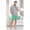 image:imagePrinStory Couples Pajamas Set Shirts and Shorts Summer Comfy Lounge Family  Machine WashablePocketsDrawstringStretch FabricGentle On SkinCouplesGiftRelaxed FitSolidSleepwearLoungewearS4XLFp Blue Green Banana