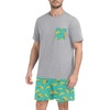 image:imagePrinStory Couples Pajamas Set Shirts and Shorts Summer Comfy Lounge Family  Machine WashablePocketsDrawstringStretch FabricGentle On SkinCouplesGiftRelaxed FitSolidSleepwearLoungewearS4XLFp Blue Green Banana