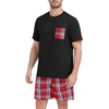image:imagePrinStory Couples Pajamas Set Shirts and Shorts Summer Comfy Lounge Family  Machine WashablePocketsDrawstringStretch FabricGentle On SkinCouplesGiftRelaxed FitSolidSleepwearLoungewearS4XLFp Red White Plaid