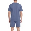 image:imagePrinStory Couples Pajamas Set Shirts and Shorts Summer Comfy Lounge Family  Machine WashablePocketsDrawstringStretch FabricGentle On SkinCouplesGiftRelaxed FitSolidSleepwearLoungewearS4XLGray Blue
