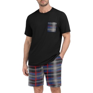 image:imagePrinStory Couples Pajamas Set Shirts and Shorts Summer Comfy Lounge Family  Machine WashablePocketsDrawstringStretch FabricGentle On SkinCouplesGiftRelaxed FitSolidSleepwearLoungewearS4XLFp Blue Red Plaid