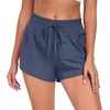image:imagePrinStory Womens Athletic Running Shorts 3 with Zipper Pockets XSXL  Workout ShortsGym Hiking 2 in 1High Waisted Quick Dry LightweightInk Blue