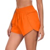 image:imagePrinStory Womens Athletic Running Shorts 3 with Zipper Pockets XSXL  Workout ShortsGym Hiking 2 in 1High Waisted Quick Dry LightweightOrange