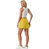 image:imagePrinStory Athletic Shorts for Women High Waisted Running Shorts 3 XS2XL  Workout Gym  Hiking 2 in 1 Zipper Pockets Quick Dry Lightweight BlackGolden Yellow