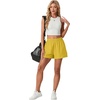 image:imagePrinStory Athletic Shorts for Women High Waisted Running Shorts 3 XS2XL  Workout Gym  Hiking 2 in 1 Zipper Pockets Quick Dry Lightweight BlackGolden Yellow