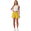 image:imagePrinStory Athletic Shorts for Women High Waisted Running Shorts 3 XS2XL  Workout Gym  Hiking 2 in 1 Zipper Pockets Quick Dry Lightweight BlackGolden Yellow