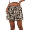 image:imagePrinStory Athletic Shorts for Women High Waisted Running Shorts 3 XS2XL  Workout Gym  Hiking 2 in 1 Zipper Pockets Quick Dry Lightweight BlackLd Khaki