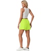 image:imagePrinStory Athletic Shorts for Women High Waisted Running Shorts 3 XS2XL  Workout Gym  Hiking 2 in 1 Zipper Pockets Quick Dry Lightweight BlackNeon Green