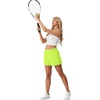 image:imagePrinStory Athletic Shorts for Women High Waisted Running Shorts 3 XS2XL  Workout Gym  Hiking 2 in 1 Zipper Pockets Quick Dry Lightweight BlackNeon Green