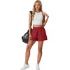 image:imagePrinStory Athletic Shorts for Women High Waisted Running Shorts 3 XS2XL  Workout Gym  Hiking 2 in 1 Zipper Pockets Quick Dry Lightweight BlackRed