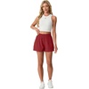 image:imagePrinStory Athletic Shorts for Women High Waisted Running Shorts 3 XS2XL  Workout Gym  Hiking 2 in 1 Zipper Pockets Quick Dry Lightweight BlackRed