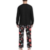 image:imagePrinStory Mens Pajama Sets Loungewear Sleepwear Pjs Lightweight Long Sleeve Shirts and Bottoms Soft Comfy Sleep Sets S4XLBlack Christmas Gift