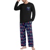 image:imagePrinStory Mens Pajama Sets Loungewear Sleepwear Pjs Lightweight Long Sleeve Shirts and Bottoms Soft Comfy Sleep Sets S4XLBlue Christmas Sock