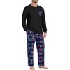 image:imagePrinStory Mens Pajama Sets Loungewear Sleepwear Pjs Lightweight Long Sleeve Shirts and Bottoms Soft Comfy Sleep Sets S4XLBlue Christmas Sock