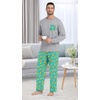 image:imagePrinStory Mens Pajama Sets Loungewear Sleepwear Pjs Lightweight Long Sleeve Shirts and Bottoms Soft Comfy Sleep Sets S4XLBlue Green Banana